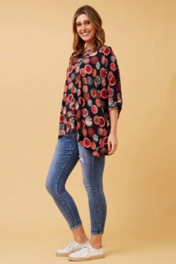 KLORA ABSTRACT BOHO PRINT TOP -Printedcarpetus cbfad7270233bcf9a248f53059196c8c