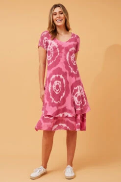 ELECTRA DOUBLE LAYER PRINTED DRESS -Printedcarpetus ccae47d271d30d9235a37f595ded314b b1b2aaaf e30f 4467 9a6a 8a01664408c3