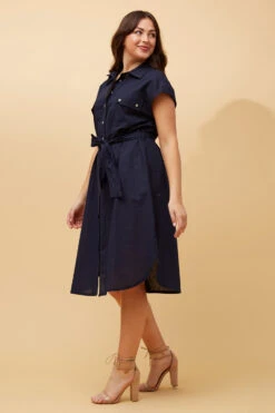 GEORGINA LINEN SHIRT DRESS -Printedcarpetus ccb15bdf9370bbc48f0d775a7300bf02