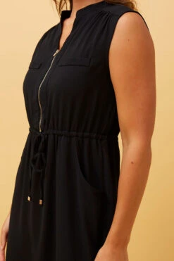 AMY ZIP FRONT SHORT DRESS -Printedcarpetus ce0589dc608aefd18d5d314b77713157