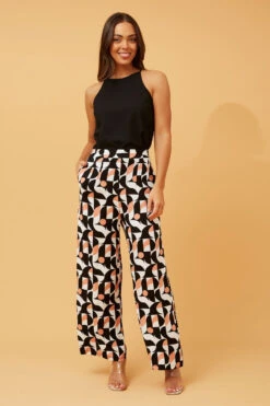 LOXANA WIDE LEG GEOPRINT PANTS -Printedcarpetus ce0e85ef87690832ae98cffae947ac03