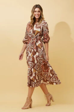 MARIETTA SATIN MIDI DRESS -Printedcarpetus cef069d4b37fef2bf3aba95a9eab0a20
