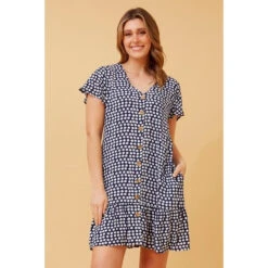 SHILOH POLKA DOT SHORT DRESS -Printedcarpetus cf40763680664f1a612b789c4decc322