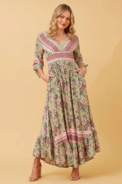 JASMINE FLORAL BOHO MAXI DRESS -Printedcarpetus cf5adacc78e7e10d73c15cd1d436f686
