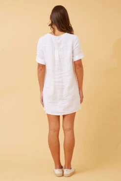 GRAZIA LINEN SHORT DRESS -Printedcarpetus cf79edb97a18b01b0d3fbd4e6767e643