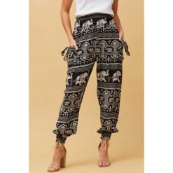 ANIMAL PRINT BOHO HAREM PANTS -Printedcarpetus cfbefb971569e0c2dab85f1aa7cdaf54