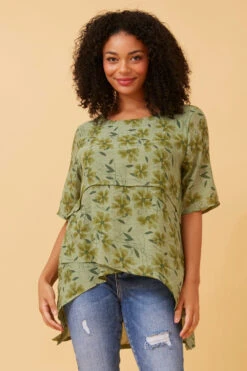 RUTH DOUBLE LAYER FLORAL TOP -Printedcarpetus d028005bbf06cab592515d13b9eced66