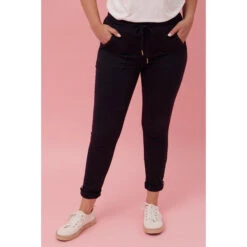 JANJA SOLID DENIMJOGGERS -Printedcarpetus d05d72e88f7eb63787817410f8483b3d