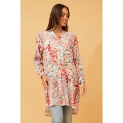 JANSON FLORAL HI LOW TUNIC -Printedcarpetus d090d8d1ecb40797ea57049a88522e17