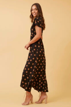 RAMISA POLKA DOT WRAP DRESS -Printedcarpetus d10bb27c96a3195171ba2511378711db