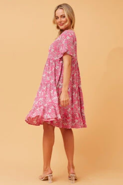 KELLY FLORAL BABYDOLL DRESS -Printedcarpetus d1468490ced3f6c19736e81cae405539