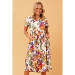 ROZINA FLORAL PRINT DRESS -Printedcarpetus d1c0a5b69d172eb7a5dbcc421576264e