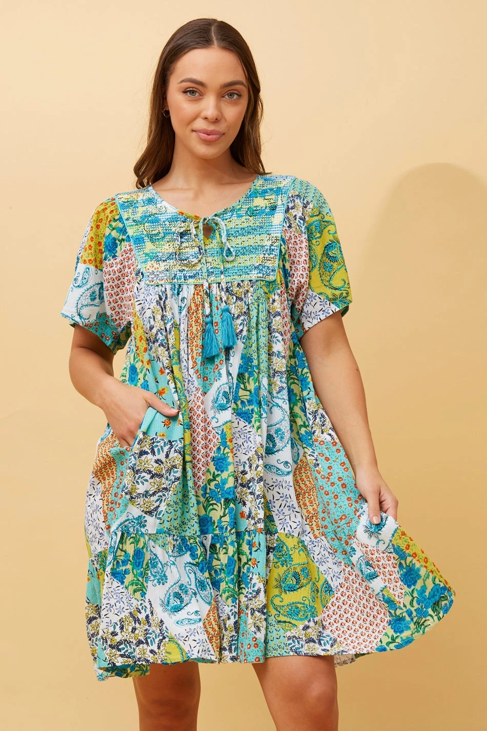 HONDA PAISLEY BOHO BABYDOLL DRESS 5 HONDA PAISLEY BOHO BABYDOLL DRESS - Image 3