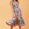 Stella MOROCCO FLORAL BOHO MIDI DRESS -Printedcarpetus d3358f7083e5daa8e7e107b6d8aea32a