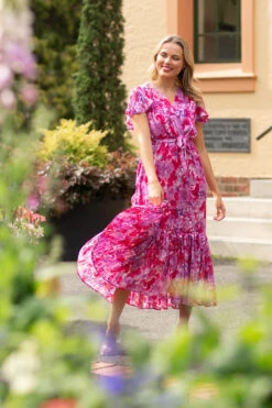 DAWN FLORAL MIDI DRESS