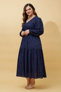 CRYSTELLE GOLD FOIL PRINT MAXI DRESS -Printedcarpetus d454ebe7d9c813c943bb771d48bb84b6