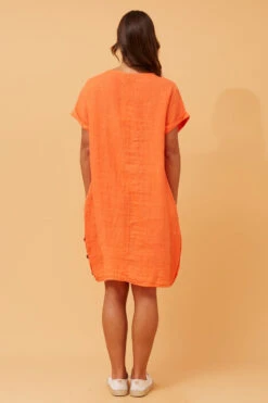 DONATELLA LINEN SHORT DRESS -Printedcarpetus d4b964c327225f27e15f153cb6672252