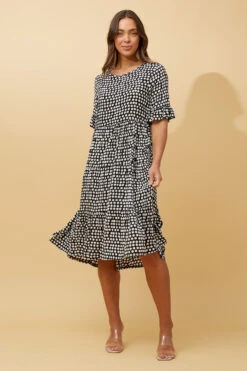KENNA POLKA DOT MIDI DRESS -Printedcarpetus d4d168ec0d6db428024f3a75eece9824