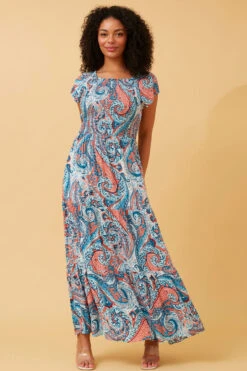 FABIAN PAISLEY BOHO MAXI DRESS -Printedcarpetus d4f8270bd51e1c57156229e4c04c4fd0