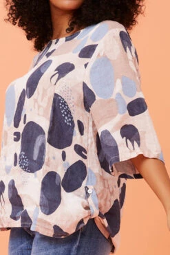 CARMELLA ABSTRACT PRINT LINEN TOP -Printedcarpetus d61061257f5ecc6074405d99fd15fcc6 7bbc3129 4ff0 42f8 98c8 1fdc3d32e0ab