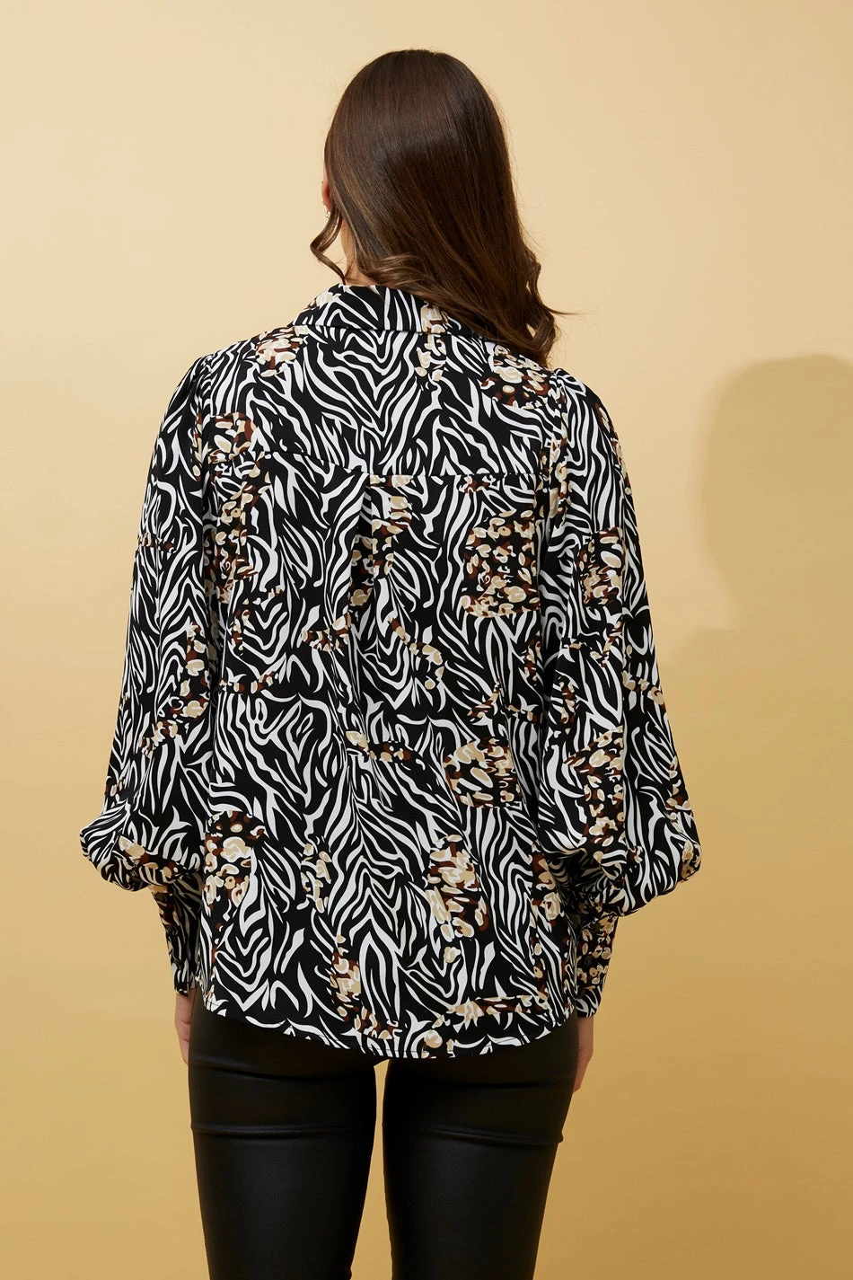 BELLE ANIMAL PRINT LONG BALLOON SLEEVESHIRT 9 BELLE ANIMAL PRINT LONG BALLOON SLEEVESHIRT - Image 7