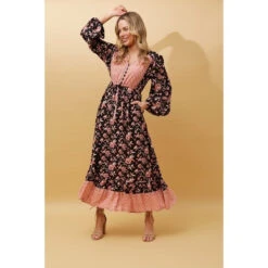 FLORAL BOHO MAXI DRESS -Printedcarpetus d72ee2e265f27f73e153cda15cb01a19