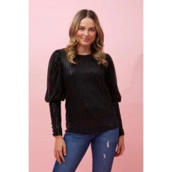 DECLAN SEQUIN TOP -Printedcarpetus d746c8d8715cf96dbab960e1bc509dfb