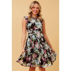 SANTOS FLORAL SHORT DRESS -Printedcarpetus d77ae73f668415dc44194037e5dc10c4