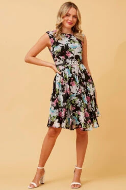 SANTOS FLORAL SHORT DRESS -Printedcarpetus d7ea44d7054525c14c41f5d78ebd0cb8