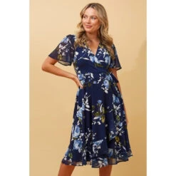 DALLAS FLORAL WRAP DRESS -Printedcarpetus d81d63ea1cdf3a113de207ccbbf28741