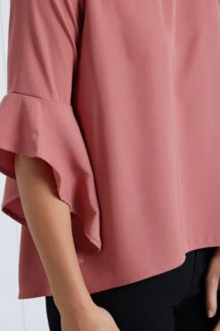 FLUTE SLEEVES BLOUSE -Printedcarpetus d8ddb721bd127a829bd1e0faed3b610e