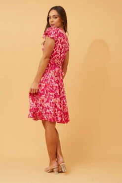 PASADENA ABSTRACT PRINT SHORT DRESS -Printedcarpetus d8de2a98adae1d4aaef6495f21164429