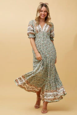 ELSIE FLORAL BOHO MAXI DRESS -Printedcarpetus d977e7f26dcc09fc5d168d2e2867c321