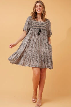 HONDA ANIMAL PRINT BOHO DRESS