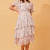 WINDSOR FLORAL RUFFLE LAYERED DRESS 2 WINDSOR FLORAL RUFFLE LAYERED DRESS -Printedcarpetus db19d4292c2a3c9615eba87b715e29a9