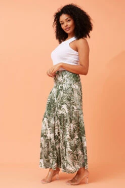 BETTINA LEAF PRINT MAXI SKIRT -Printedcarpetus db1e53f80901365fdae9f32d123bdfe8