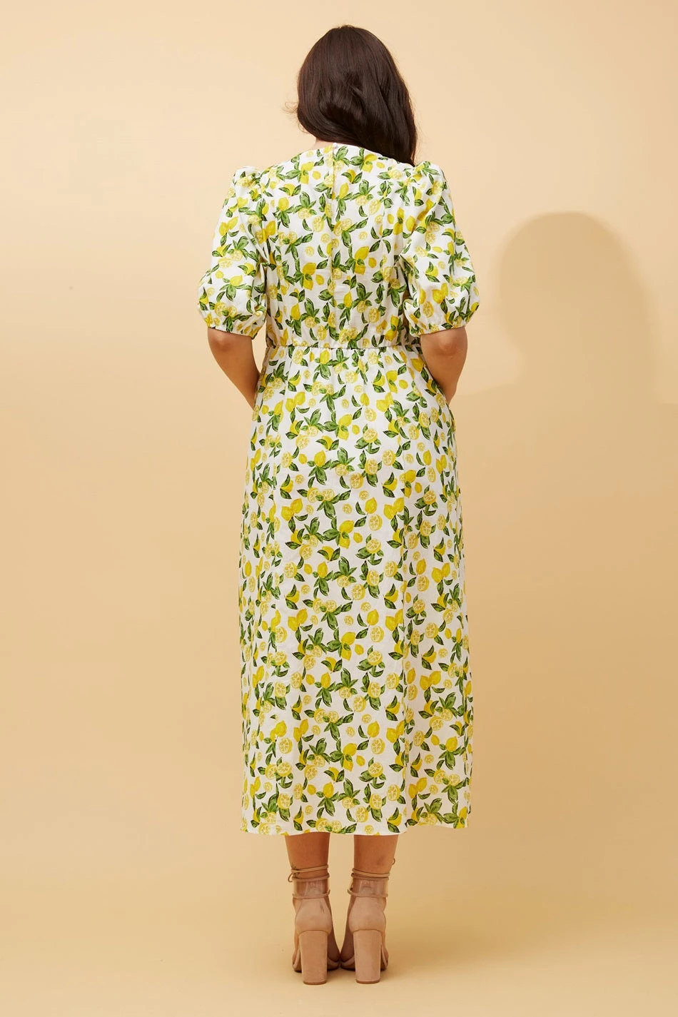 DOROTHY LEMON PRINT LINEN DRESS 10 DOROTHY LEMON PRINT LINEN DRESS - Image 8