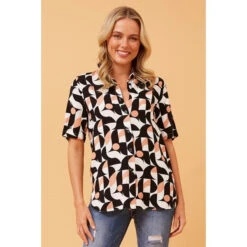 NURA ABSTRACT PRINT SHIRT -Printedcarpetus dc82f73d296886b0f9db85518a80e48c