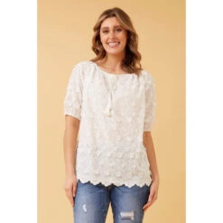 MARLENE FLORAL LACE TOP -Printedcarpetus dca0afe5e433cc03d35ee61c64600b56