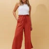 ROBERTA PAPERBAG LINEN PANTS -Printedcarpetus dd30d14583917c527e73adf6ba298578
