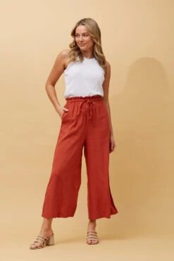 ROBERTA PAPERBAG LINEN PANTS