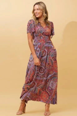 VIENNA BOHO MAXI DRESS -Printedcarpetus dd949510d5950f75aedc60b234f9e5c5