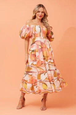 ANNETTE MULTI COLOUR MIDI DRESS -Printedcarpetus ddd6fe3b09911f4b00da113924c176d3