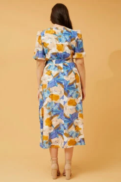 KATINA FLORAL BELTED MIDI DRESS -Printedcarpetus de4a0f4e359135b7bc13a8484b2a80a0
