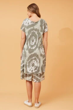 ELECTRA DOUBLE LAYER PRINTED DRESS -Printedcarpetus de7eb37e8ce2d44298f155e01ce2add6