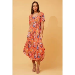 YESSICA PAISLEY PRINT MIDI DRESS -Printedcarpetus df2b150c910d32b922d8b3f929b60d24