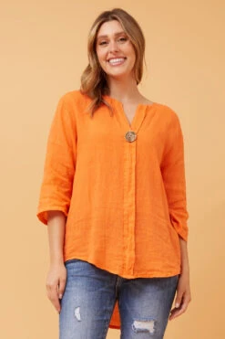 PALERMO BUTTON DETAIL LINEN TOP -Printedcarpetus dfd5c3014d3ce09ccb0720e5bead74ac 960b89fe f43d 4f84 b73f 5ec9d18c5df0