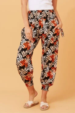 LEAF PRINT BOHO HAREM PANTS -Printedcarpetus dfdf540d4185204da7d82826e7496022