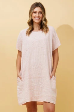 PRIANNA STRIPE LINEN SHORT DRESS -Printedcarpetus dff71946125ebcc52f44d3138a5f2c5b