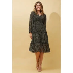 LORI DITSY FLORAL TIERED MIDI DRESS -Printedcarpetus e0f8258299259b71d0b32151050fe4db